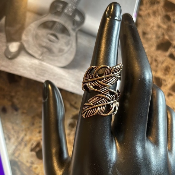 Bohemian Feather Wrap Womens Ring - Picture 10 of 16